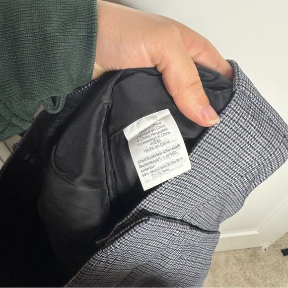 J. Crew 365 Cameron Glen Plaid Gray Houndstooth Dress Pants Ankle Size 0 - Picture 5 of 6